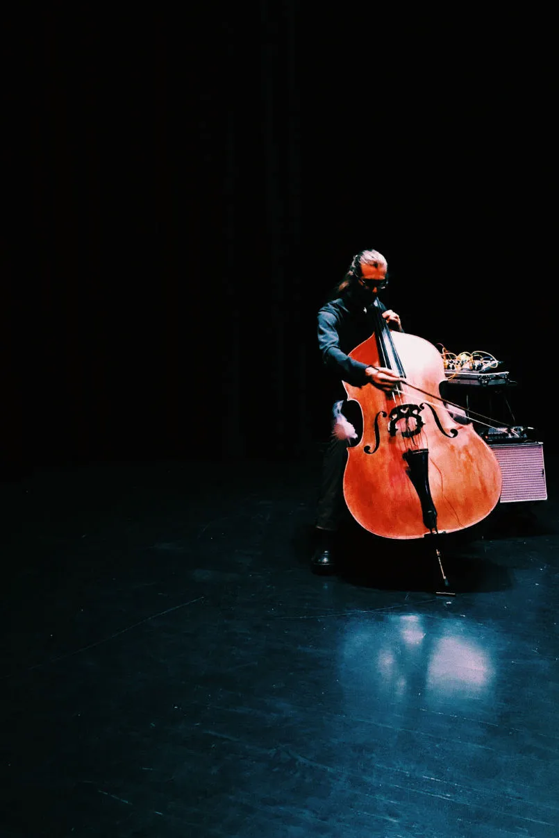 Gahlord Dewald plays double bass and modular synth