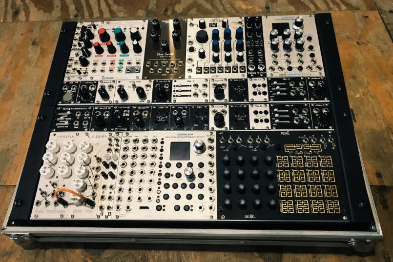 A modular synthesizer